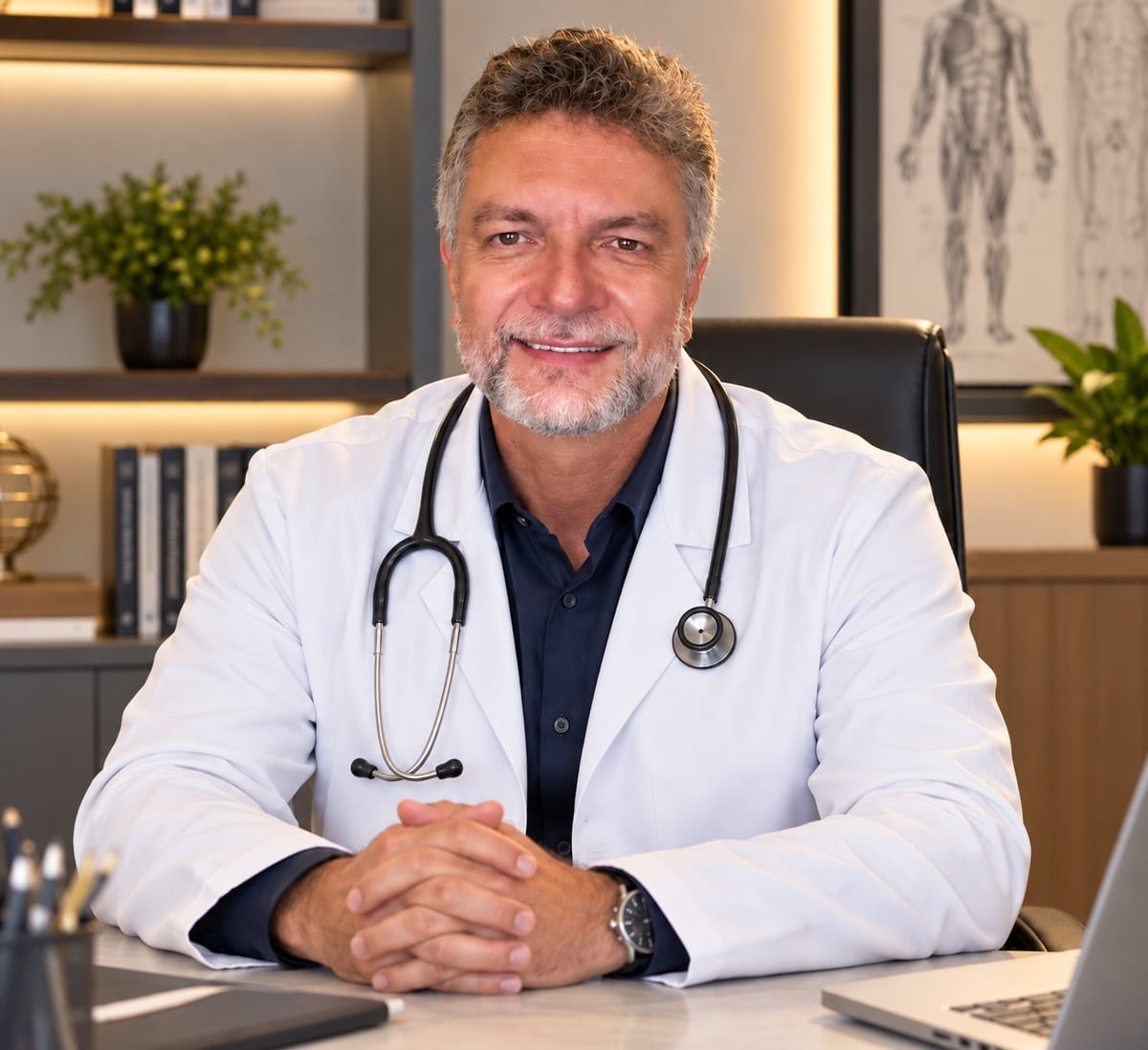 Dr. Mauricio Neiva em seu consultório